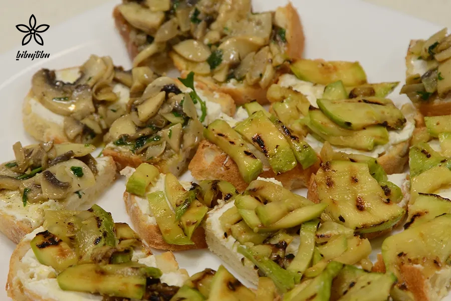 طرز تهیه بروسکتای کدوسبز